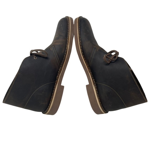 Clarks Bushacre 2 Brown Leather‎ Beeswax Ankle Chukka Casual Boots Size 12 main image 5